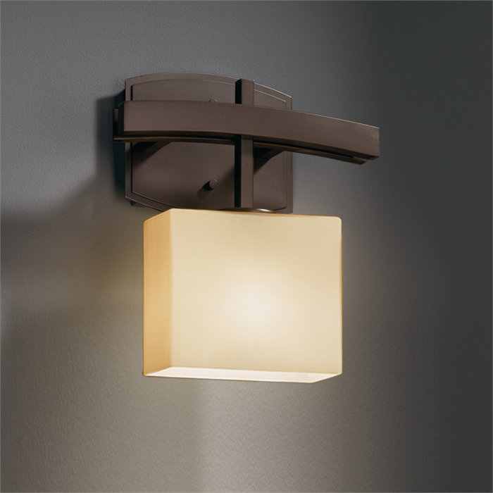Appliquee à bras 1 lumière del Crowther, Amande, Bronze foncé