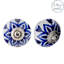 Nicola Spring - Round Ceramic Cabinet Knobs - Navy Flower