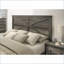 Ensemble de mobilier de chambre à coucher 3 pièces grand rustique gris rustique avec 2 tables de chevet | Gris | Bois d'ingénierie, métal-912651490