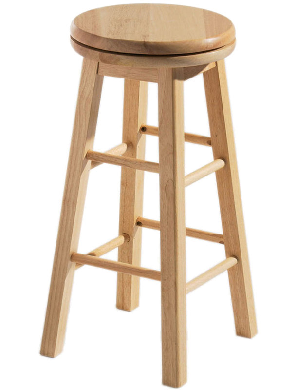Swivel Solid Wood Counter Stool, Oak