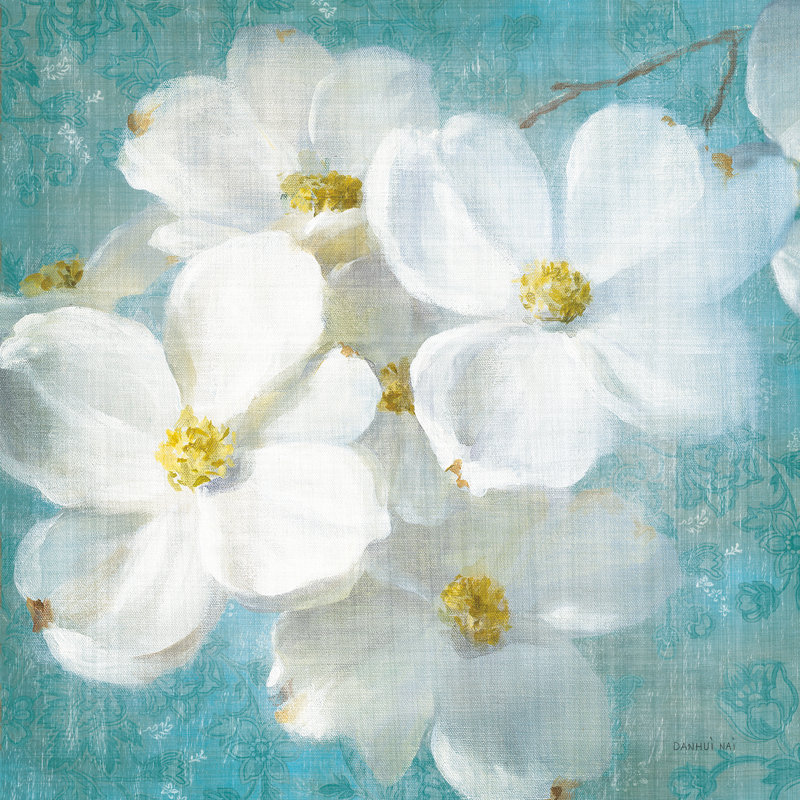 Indiness Blossom Square Vintage II by Danhui Nai - Wrapped Canvas Painting, 51cm H x 51cm W