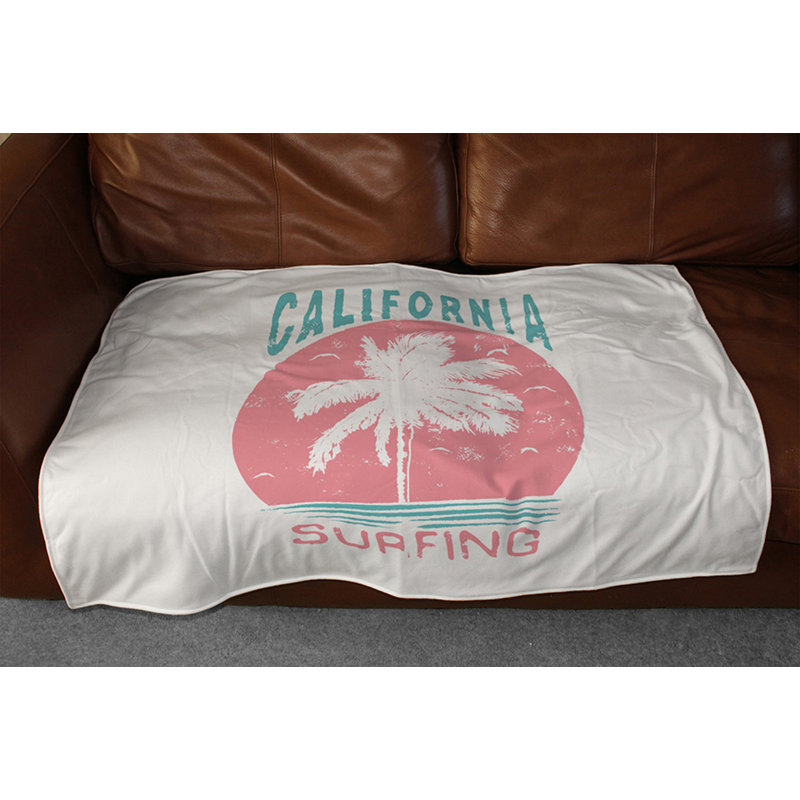 Couverture en surf californien, 50 po x 60 po, Surf en Californie