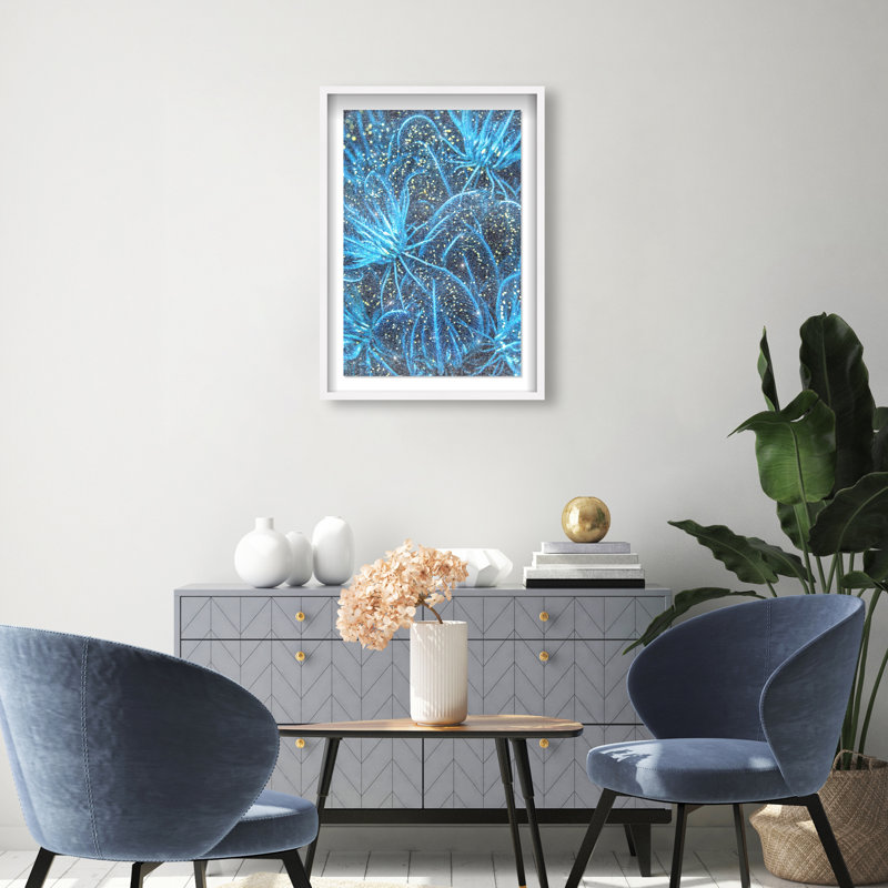 Neon Garden Print by Oliver Gal, 25.5"H x 17.5"W, White Shadowbox