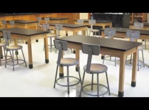 Gray Adjustable Height Ergonomic Metal Lab Stool