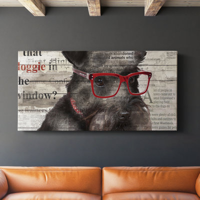Doggie In Window- Gallery Wrapped Canvas -Ready to Hang