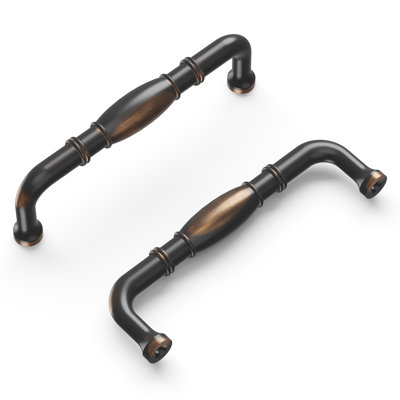Williamsburg Collection Handle Pull - 3-3/4" Center to Center Cabinet Pull Oil-Rubbed Bronze Highlighted - Farmhouse Hardware for Drawers & Cabinets