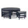 Table basse en rotin avec bancs Raffles