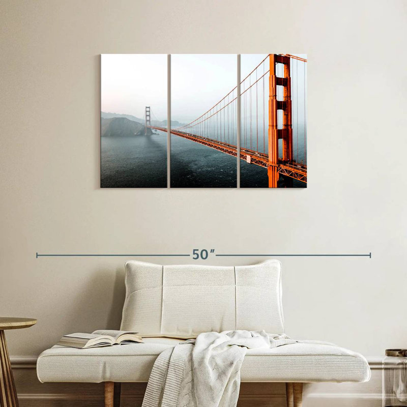 Hazy Golden Gate Bridge, H 24 po x l 38 po