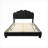 Bed For Master Bedroom Nightly Rest Charcoal Wool Upholstered Queen Size No Box Spring Needed With Built-In LED Lighting
