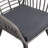 3 Piece Heavy-Duty Dining Set with Round Table, Cushion Included