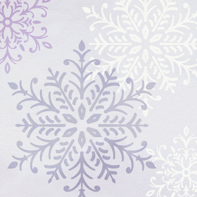 Pastel Snowflakes III by Victoria Barnes - Wrapped Canvas Print