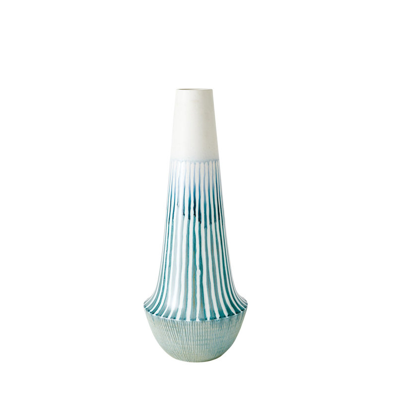 Handmade Ceramic Table Vase, 23.75" H x 9.75" W x 9.75" D