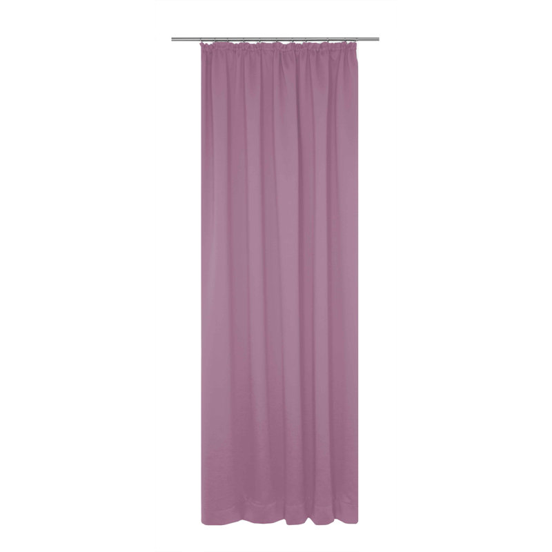 Zoee Pencil Pleat Blackout Single Curtain, 220cm H x 145cm W, Lilac
