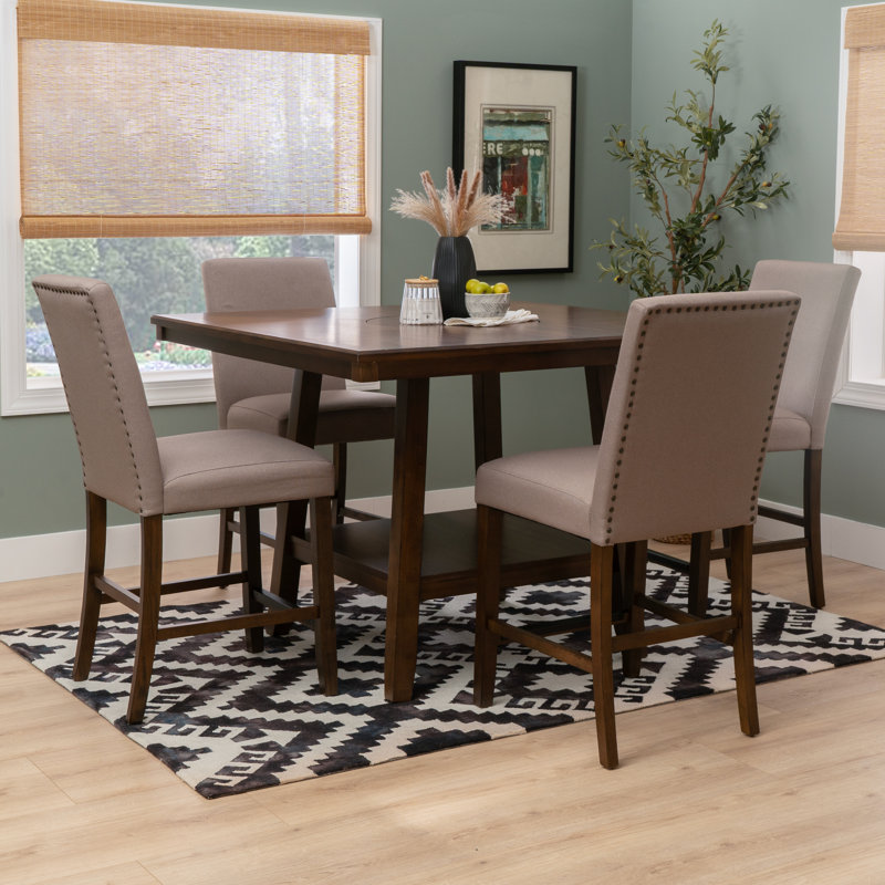 Barneveld Counter Height Dining Set, 5 Pieces: Table, 4 Chairs
