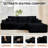 Boneless 106" Oversized Modular Sectional Sofa, with Convertible L-Shape Couch-93877610-99433968