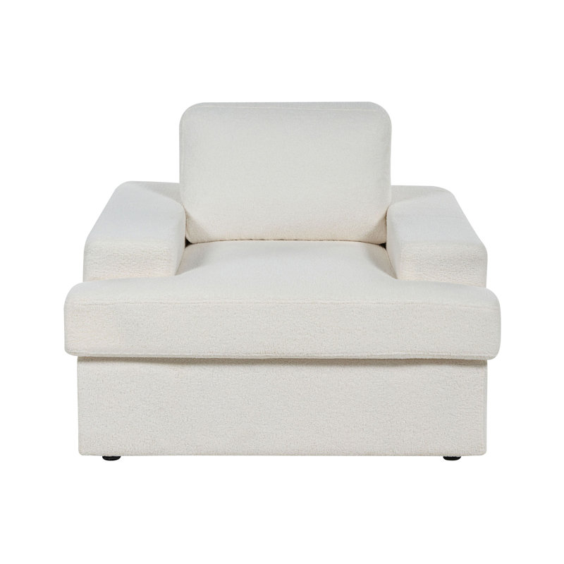 Lecenta Upholstered Armchair, White