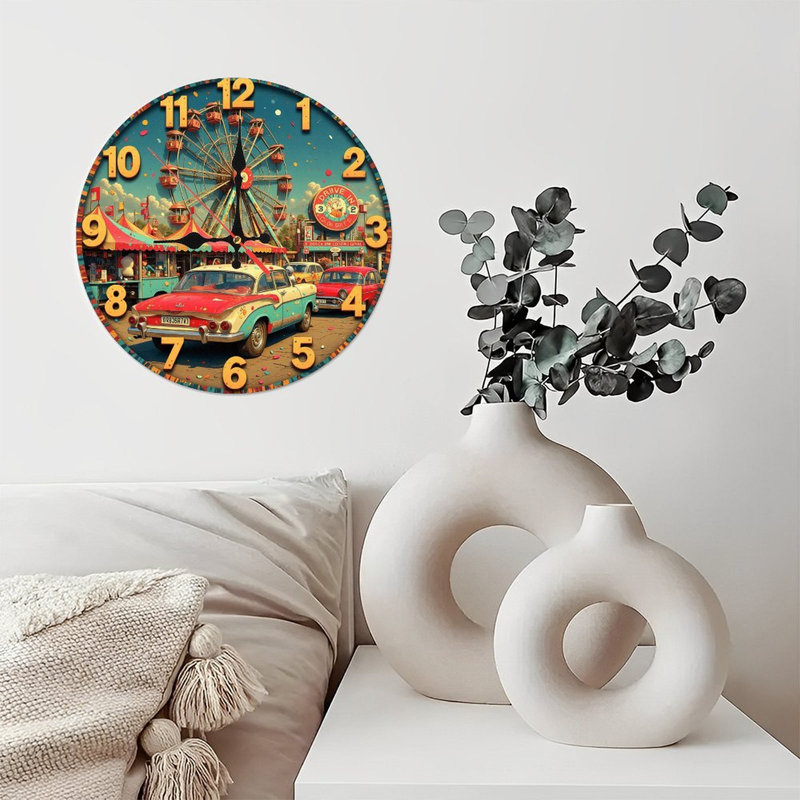 Horloge de parc d'attractions Vintage