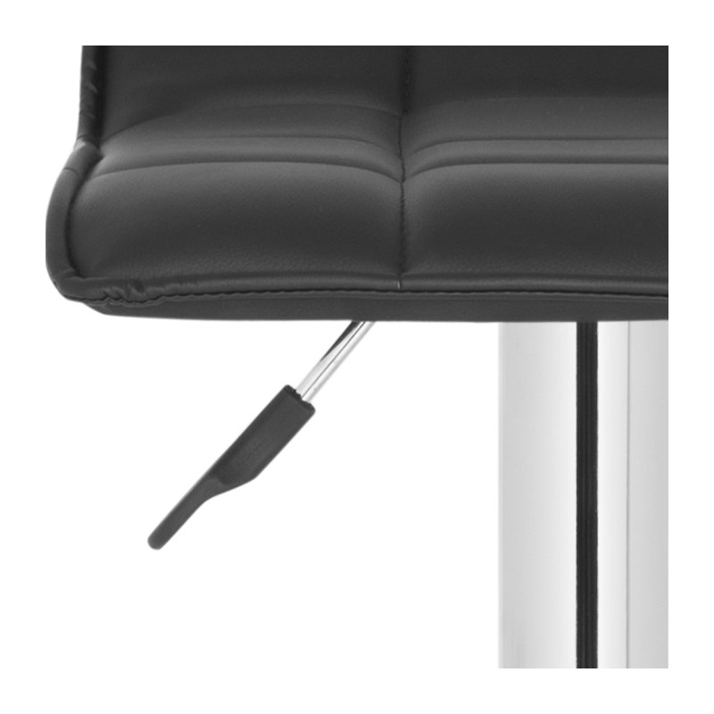 Bunky Swivel Upholstered Adjustable Height Counter Stool, Black