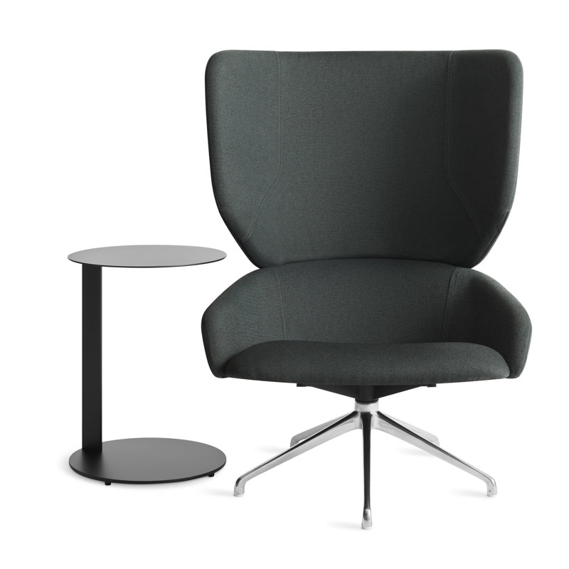 Heads Up Swivel Lounge Chair, Maharam Messenger in Everglade