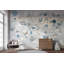 Papier peint carte du monde bleu-1220374948