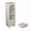 Armoire de rangement, porte en verre de 99 po, porte en verre de 62,99 po de hauteur, deux tiroirs et une tablette réglable