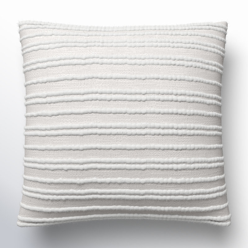 Coussin Amora, Blanc, 18 po x 18 po, Housse de coussin seulement - sans insert