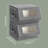 Set Of 2 Foldable Fabric Organiser Boxes, Stackable Storage Bins With Lid And Handles, For Clothing, Metal Frame-1596293458
