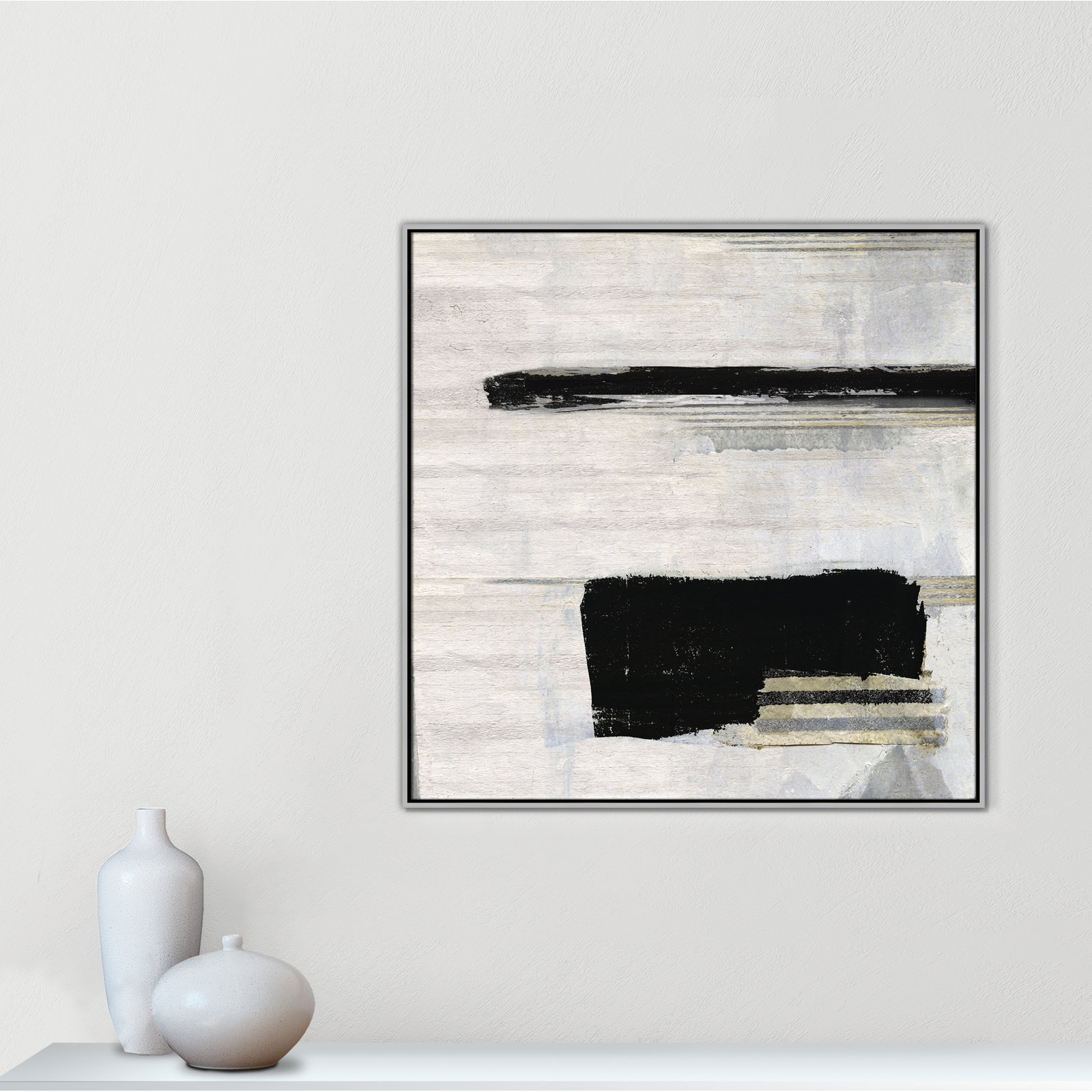 La Bande II Print by Sally Swatland, Silver, 41.5" H x 41.5" W