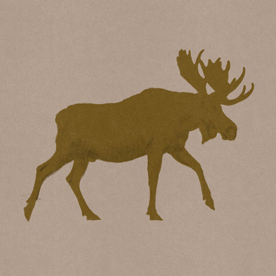 Golden Moose I by Jacob Green - Wrapped Canvas Print