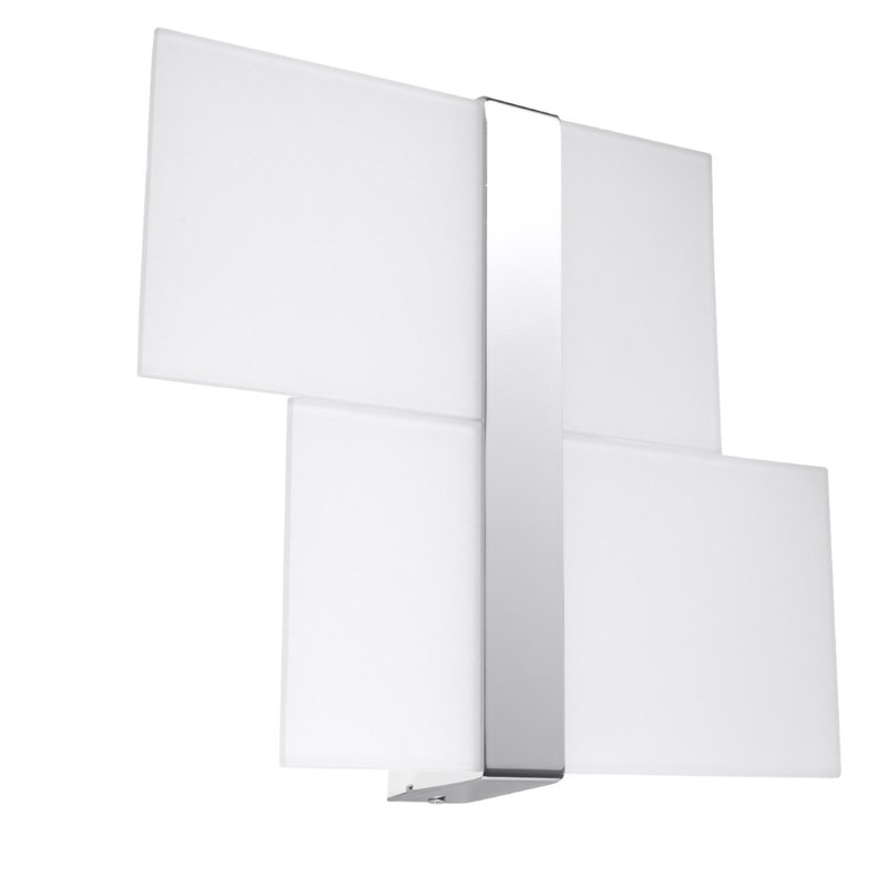 Pettus Glass,Metal Flush Luminaire, Chrome