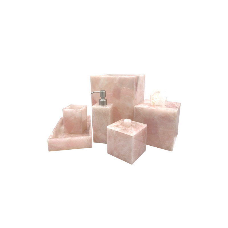 Premium Rose Quartz Soap Dish