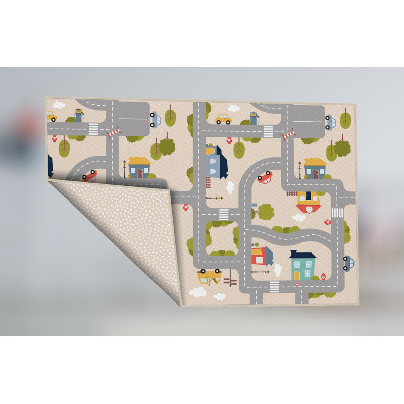 Tapis de jeu réversible imperméable Yokina City, Rectangle 3 pi x 5 pi
