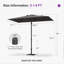 Parasol de terrasse semi-automatique 8 'x 5' / 6,5 'x 10'-471473052-471473055