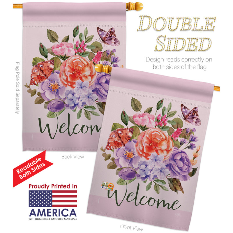 Coussin décoratif en polyester à 2 faces 40 x 28 po drapeau pour la maison