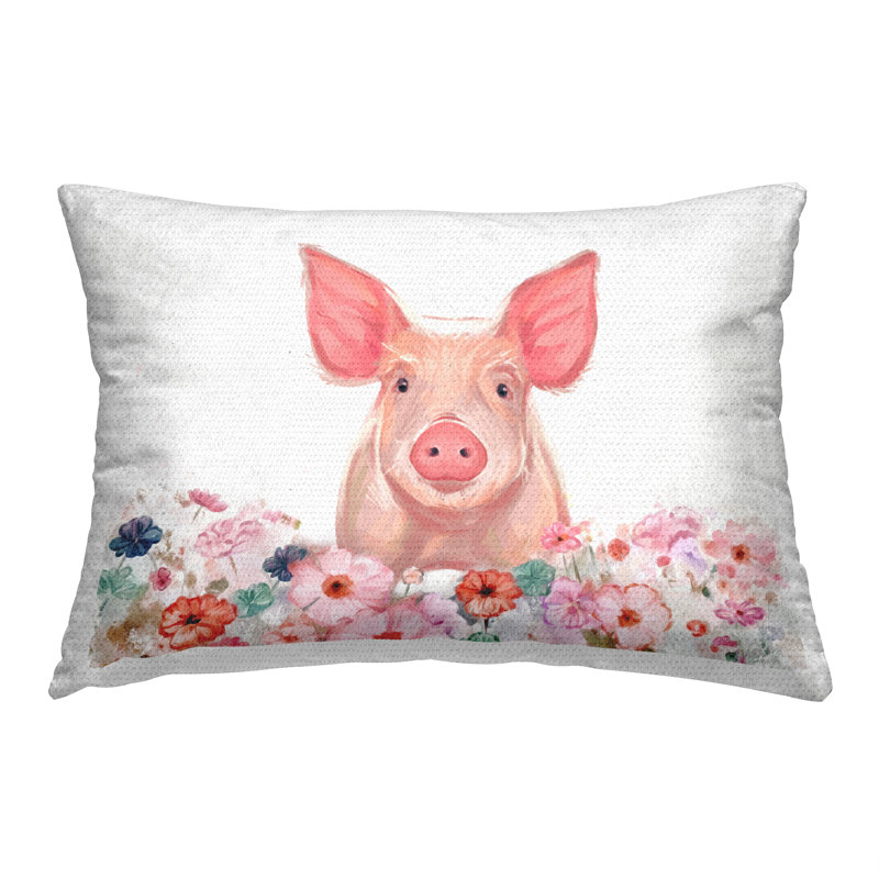 Floral Outdoor Throw Pillow
