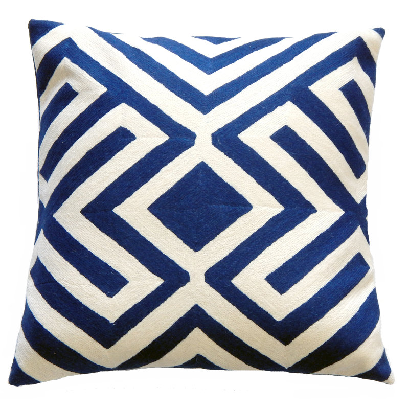  Crewel Cotton Cushions GEOMETRIC Square