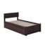 Lit plateforme en bois massif avec pied de lit et tiroirs sous le lit Bueno Park-2139211531-2139832079