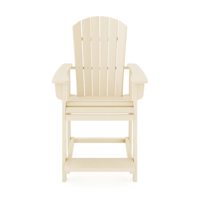Confortable chaise de comptoir de salle à manger - fabriquée en bois d'œuvre pour le patio, le jardin, la salle à manger, le siège et le dossier courbés, quincaillerie en acier inoxydable 316