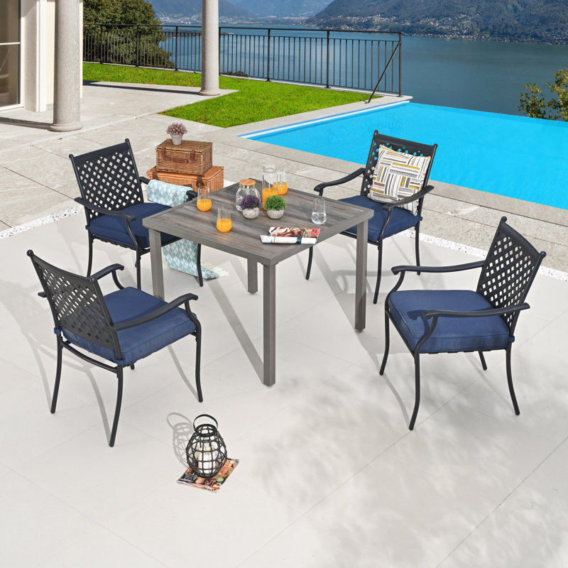 Patio Dining Set, Blue