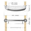 Tablette décorative PLUS 16 po en chrome, barre d'appui décorative avec tablette (capacité de 500 lb)