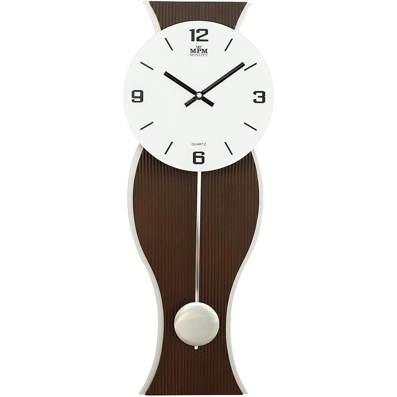 Backus Wood Wall Clock, Dark Brown