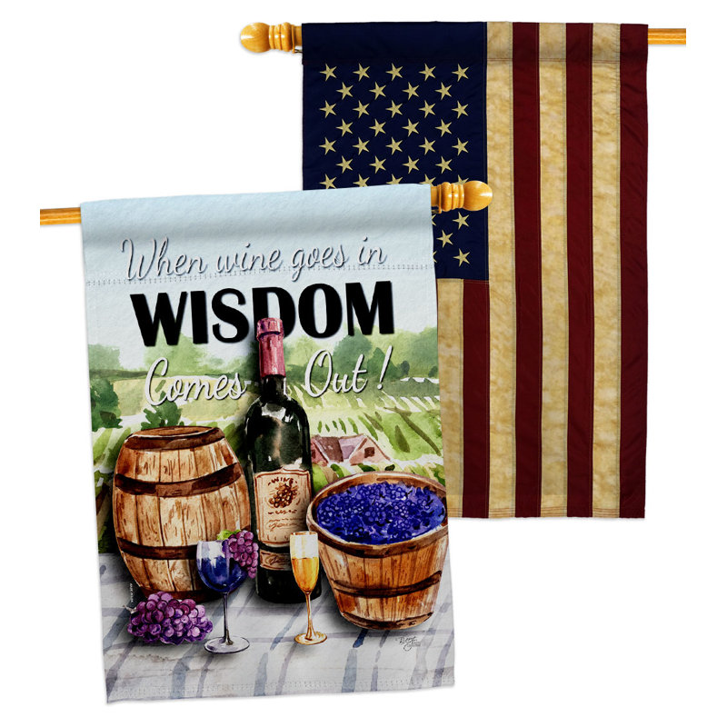 Double Sided 40'' H x 28'' W Polyester House Flag