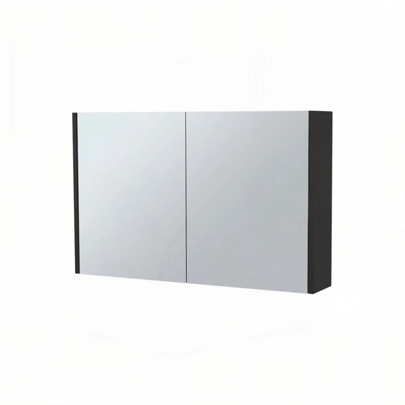 Medicine Cabinet with Included Mirrors and 2 Door, Black