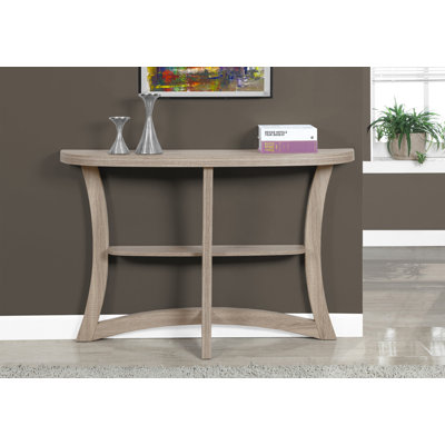 Table d'appoint contemporaine en demi-lune avec une conception à deux niveaux pour la vie moderne et une solution de rangement étroite et élégante