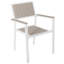 Chaises de salle à manger de patio 2 pièces, chaises d'extérieur en faux bois empilables
