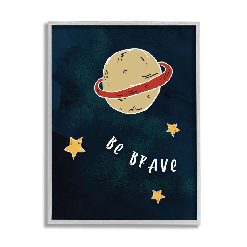 «Be Brave», H 20 po x l 16 po, Estampe numérique Farmhouse