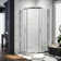 38" W X 38" D X 72" H Framed Round Shower Enclosure With Base