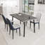 Ensemble de table de salle à manger moderne avec table extensible et chaises en polyuréthane-662321397-662321396