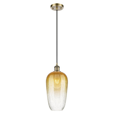 Ballston - Brookhaven Flute - 1 Light 7" Cord Hung Mini Pendant
