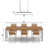  48"L 8-Light Black Metal Industrial Chandelier